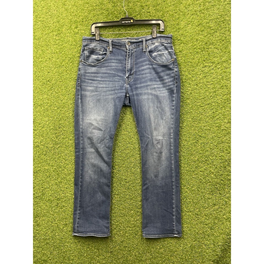 BKE Jeans Mens 36S Jake Straight Leg Dark Wash Buckle Stretch Modern Y2K Work